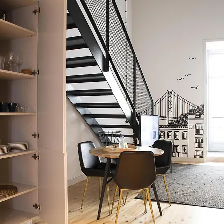 Apartment Intendente Modern Bright Duplex Apt With Ac Lisbon